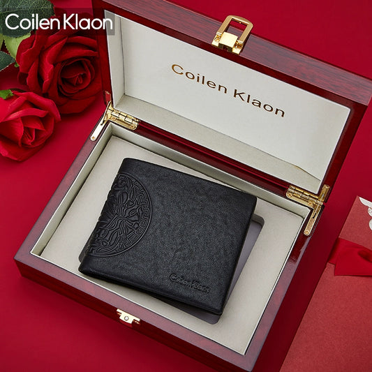 Coilenklaon Men's Genuine Cowhide Wallet