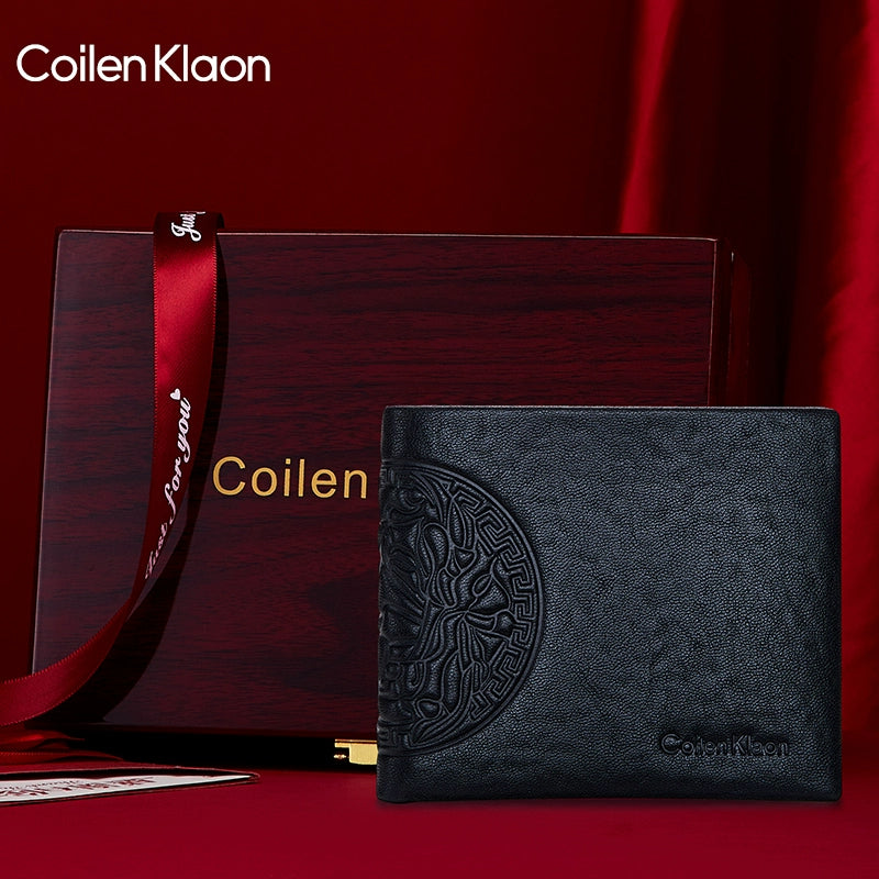 Coilenklaon Men's Genuine Cowhide Wallet