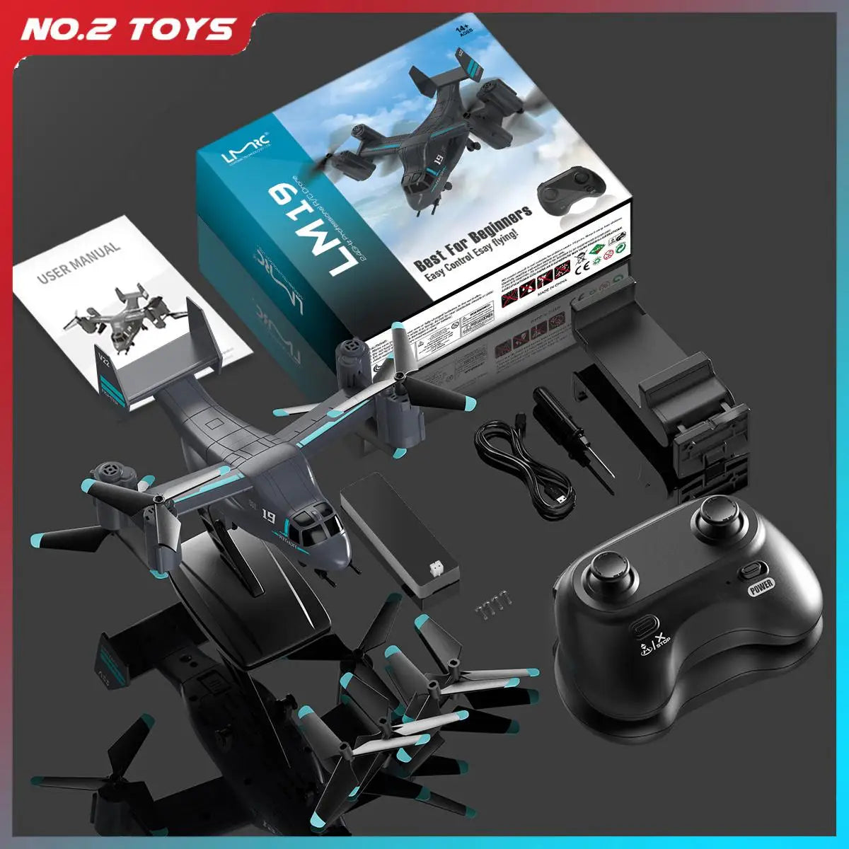 LM19 Remote Control Quad Prop Fighter Helicopter