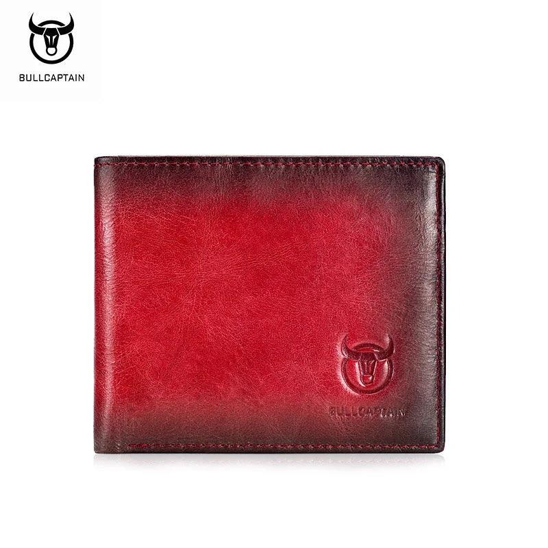 BULLCAPTAIN RFID Blocking Men's Leather Wallet